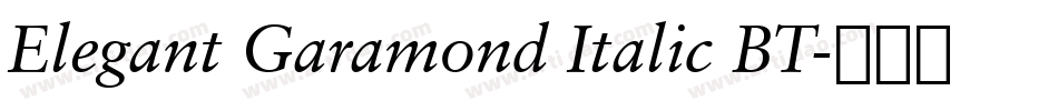 Elegant Garamond Italic BT字体转换